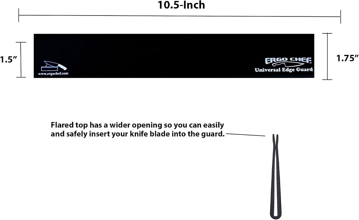 Ergo Chef Universal Knife Edge Guard, Durable Blade Protector, Black