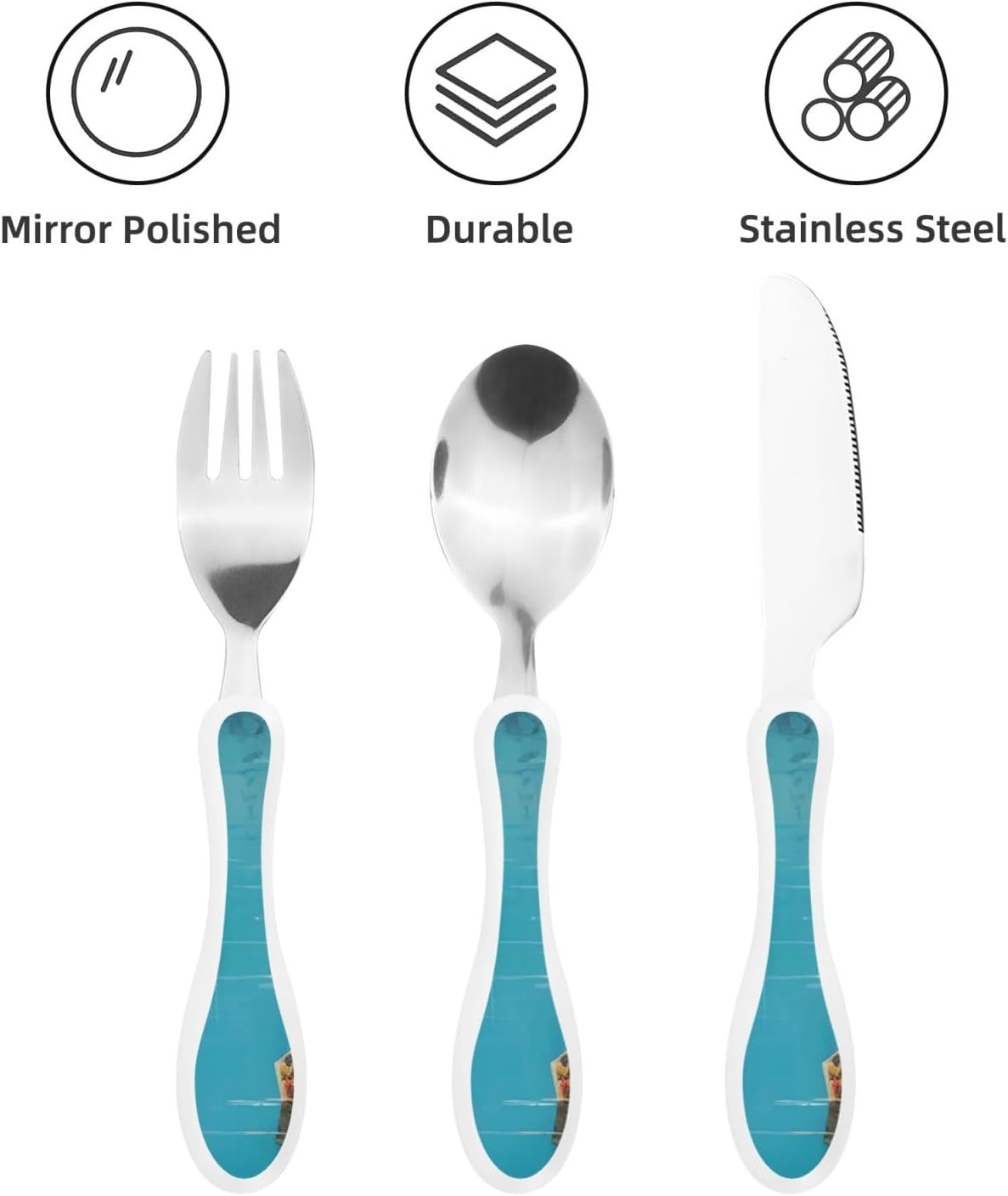Stainless Steel Kids Silverware Set, Padlock Utensil Set Reusable Children Safe Knife Spoon Fork Set With Storage Case Dishwasher Safe For Lunch, Travel Outdoors