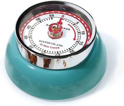 Zassenhaus Magnetic Retro Kitchen Timer, Classic Mechanical Cooking Timer (Yellow)