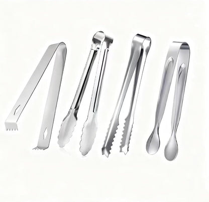 Stainless Steel Ice Scoop and Ice Tongs,Food Scoop Metal Ice Scooper&Buffet Clip for Home Bar Buffet Wedding Canisters, Easy Clean & Durable (gold)