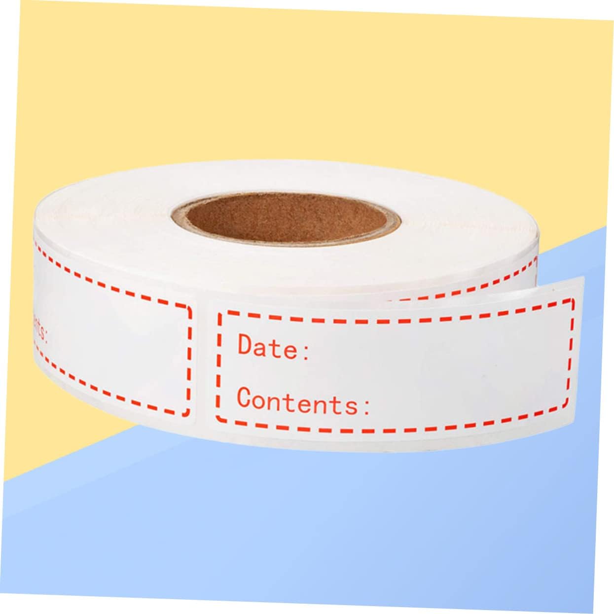 Lurrose 2rolls Natural Food Stickers for Boys and Girls DIY English Record Date Labels for Containers Kitchen