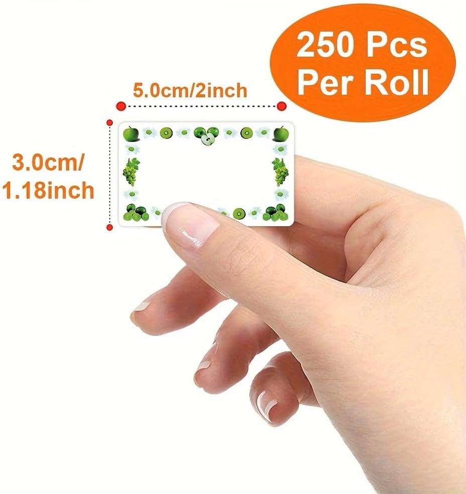 100-Pack Removable Freezer Labels, Waterproof Food Storage Stickers for Date & Contents Marking - Colors B