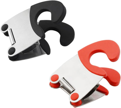 Stainless Steel Pot Clip Spoon Holder for Pot 4Pcs Kitchen Tool