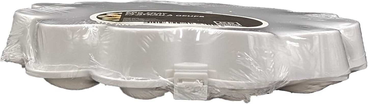KB KITCHEN BASICS 10.5" Egg Carrier with Lid, Holds 18 Eggs - Durable Melamine Serveware, Portable Design with Secure Lid & Handle for Gatherings & Storage, Plastic Egg Container for Deviled Eggs