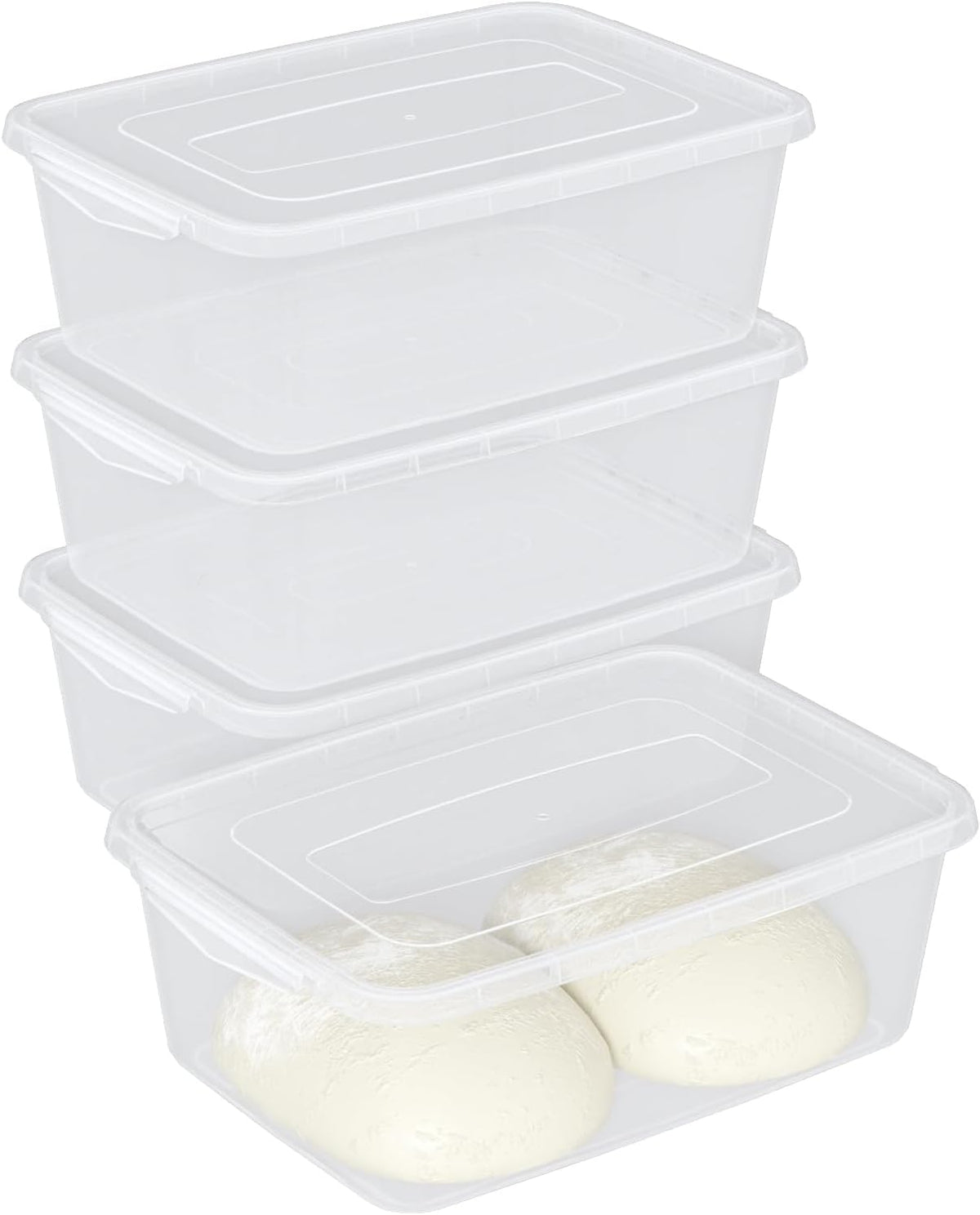 16 Quart Clear Dough Proofing Box, Latching Box with Lid, 2-Pack