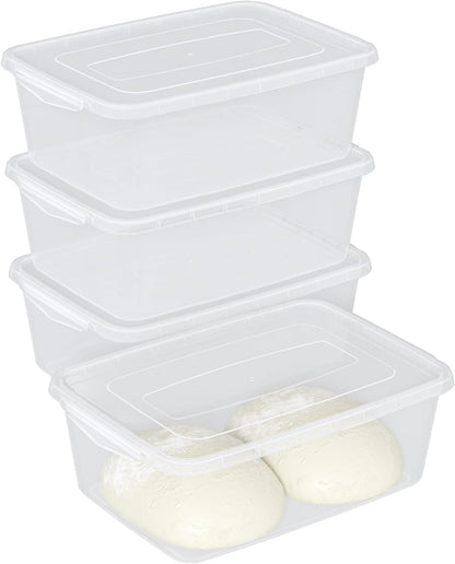 16 Quart Clear Dough Proofing Box, Latching Box with Lid, 2-Pack