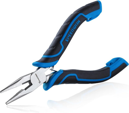 SPEEDWOX Long Reach Bent Needle Nose Pliers With Smooth Jaw Angled Needle Nose Pliers For Jewelry Making Fish Bone Pliers Tweezers Bent Chain Nose Pliers For Wire Bending And Small Object Gripping
