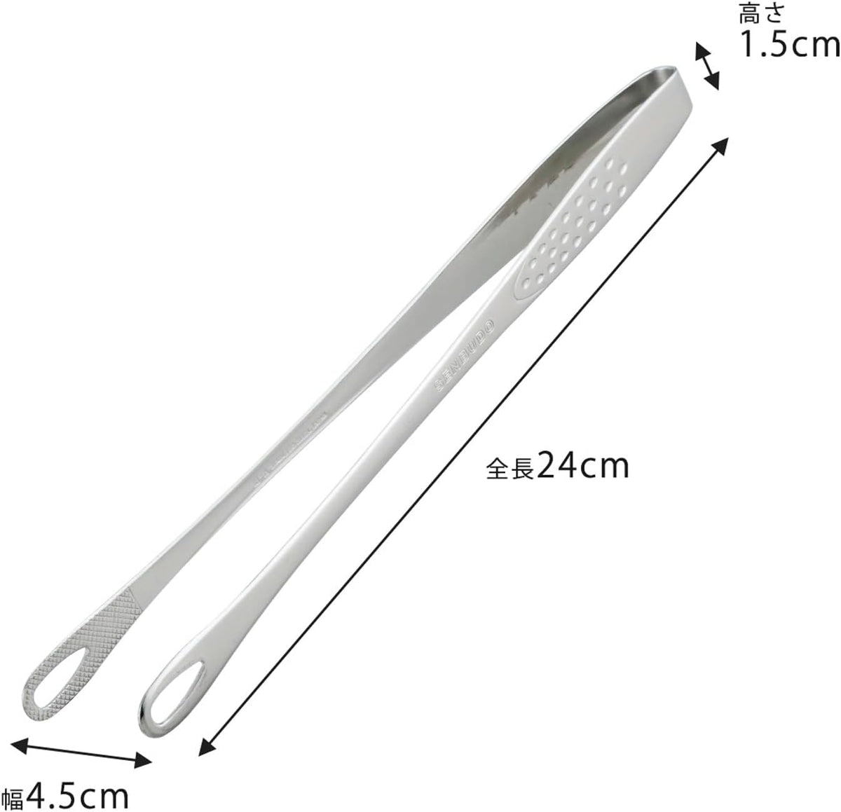 Shimomura 42497 Smart Kitchen Tongs, Large with Floating Tips, No Dirt, Made in Japan, Easy to Grab, Outdoor, Dishwasher Safe, Yakiniku, Fried Food, Total Length 10.2 inches (26 cm), Nippon Chopsticks