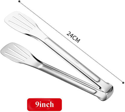 2 Pack Kitchen Tongs Stainless Steel Locking Cooking Barbecue Grilling Food Tongs Kitchen Clamps Sturdy High Resistant Heat Tongs (2PC (7inch and 12inch))