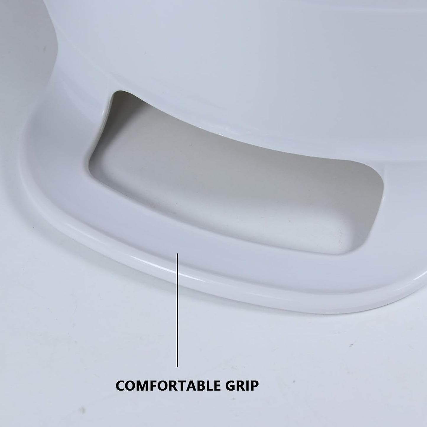 Mixing Bowls - 4 Piece Nesting Plastic Mixing Bowl Set with Pour Spouts and Handles - Non Slip Bottom and Measurement Markings (Light Gray)