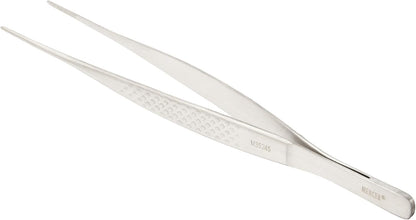 Mercer Culinary 18-8 Stainless Steel Chef Plating Tongs, Offset Tip, 6-1/2 Inch