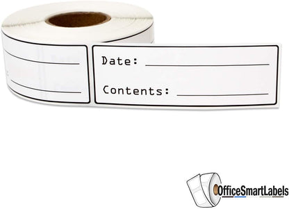 Food Storage Labels for Containers - 3 x 1 Inch, Date Stickers Refrigerator Freezer Plastic Container Food Storage Rotation Prep Restaurant Date Labels - 1 Roll, 300 Count