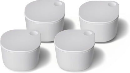 Caraway Glass Food Storage - 4.4 Cup Glass Container - Ceramic Coated - Easy to Store, Non Toxic, Non Stick Lunch Box Container with Lids - Dishwasher, Oven, & Microwave Safe - Mist