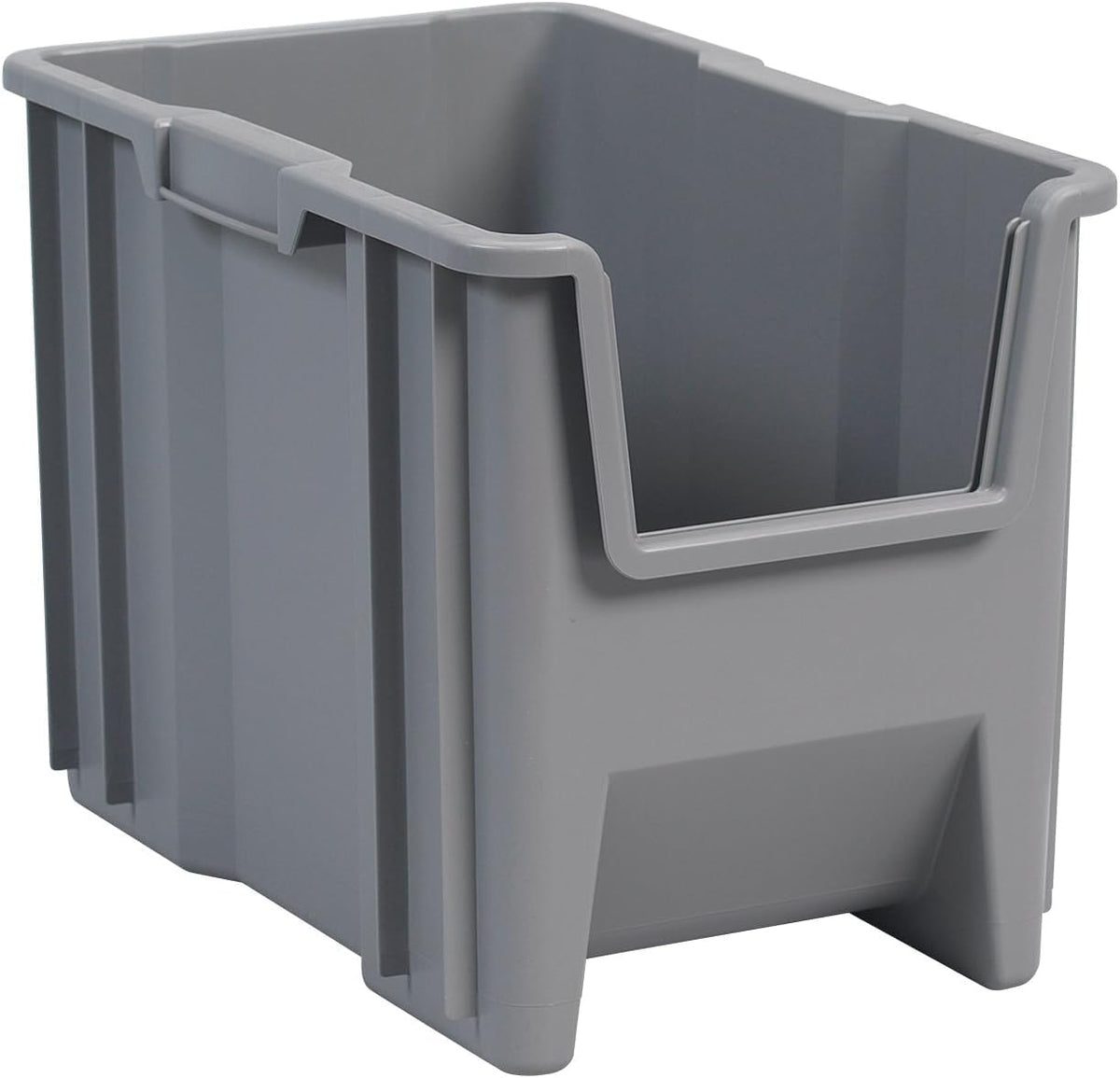 Akro-Mils 13018 Stak-N-Store Stackable Storage Bins, Heavy Duty Garage Storage Containers, Open Front Plastic Organizer for Tools, Shelves, Closet Organizer, 17-1/2" x 16-1/2" x 12-1/2", Clear, 2-Pack