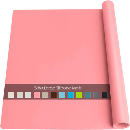 Extra Large Silicone Mats for Kitchen Counter, 27.6'' x 19.7'' Nonskid Silicone Placemats for Kids, Nonstick Purple Silicone Mat for Baking Crafts, Silicone Dab Mat Heat Resistant, 1Pack - Colors B
