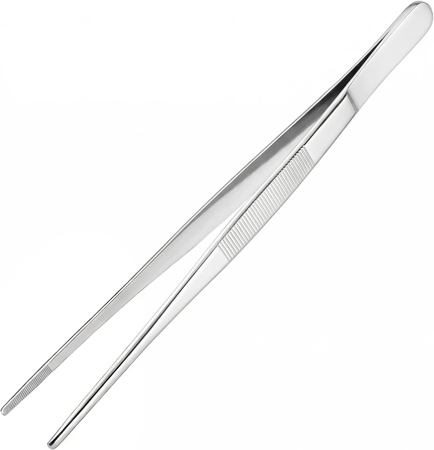 12-Inch Kitchen Tongs & Tweezers, Premium Cooking Utensils for Grilling, BBQ & Meat Handling, Stainless Steel Tong & Tweezer for Home Kitchen 1Pcs HULZJIL
