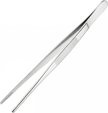 12-Inch Kitchen Tongs & Tweezers, Premium Cooking Utensils for Grilling, BBQ & Meat Handling, Stainless Steel Tong & Tweezer for Home Kitchen 1Pcs HULZJIL