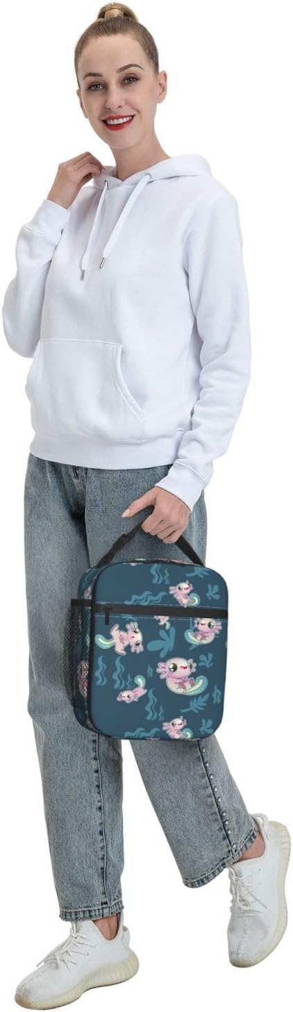Black Cat Reusable Lunch Box Food Bag Insulated Lunch Bag for Teenage Boys Girls School Beach