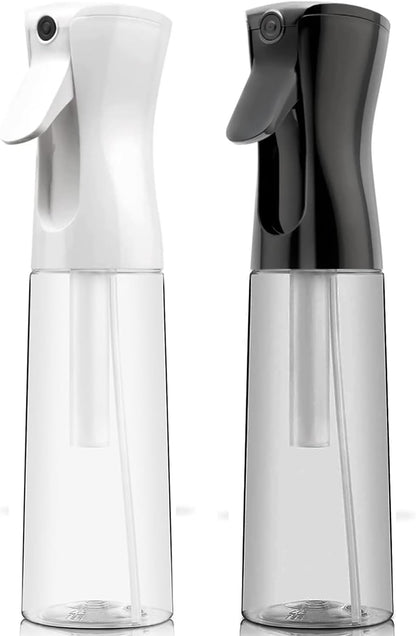 Continuous Spray Bottle for Hair, Refillable Gentle Mister (2 Pack, 6.8 Oz)