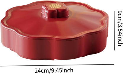 Generic Divided Serving Tray with Lid Serving Bowl Dessert Dish Snacks Platter Snackle Tray for Party Kitchen Chinese New Year Treats, 1 Tier