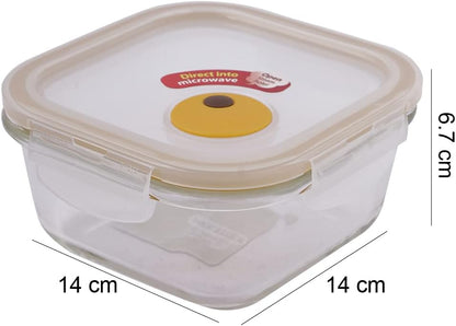 LOCK & LOCK Ovenglass Heat Resistant Glass Round Food Storage Container with Steam Vent, 32.12-oz / 4.02-cup