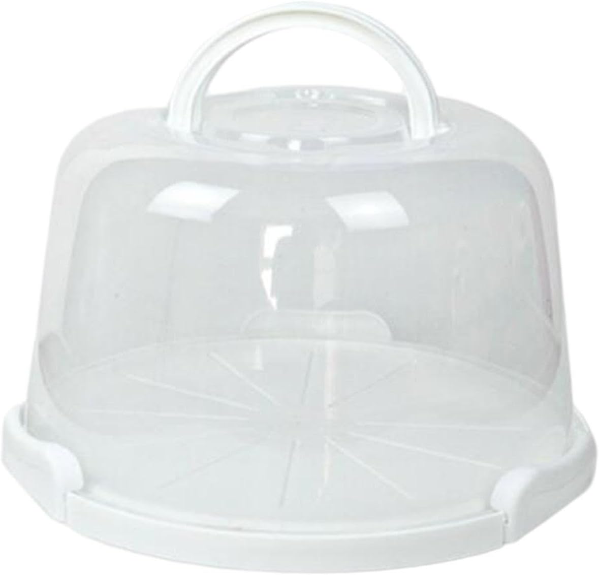 Cake Carrier with Lid and Handle, Serving Tray, Cupcake Container for Desserts, Kitchen, Dishes, 6 inch