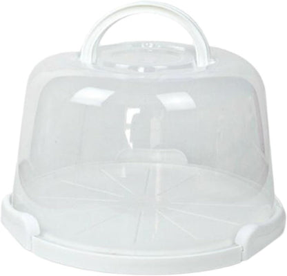 Cake Carrier with Lid and Handle, Serving Tray, Cupcake Container for Desserts, Kitchen, Dishes, 6 inch