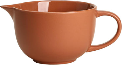 Gaolinci Simple Solid Color Kitchen Ceramic Mixing Bowl, 1 Quart Large Bowl, with Pouring Spout and Handle