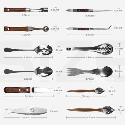 DUEBEL 13 Piece Professional Chef Culinary Plating Kit - Stainless Steel Culinary Plating Tool Set for Perfect Presentation