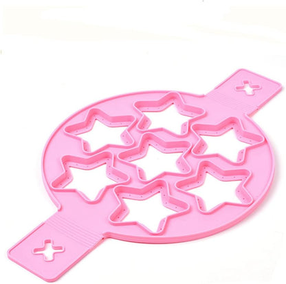 Nonstick Pancake Molds Ring Silicone Fried Egg Mould Reusable Pancake Maker Egg Ring Kitchen Cooking Baking Tools (Round Shape)