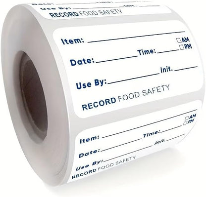 100-Pack Removable Freezer Labels, Waterproof Food Storage Stickers for Date & Contents Marking - Colors A