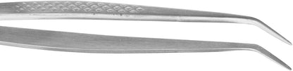Mercer Culinary 18-8 Stainless Steel Chef Plating Tongs, Offset Tip, 6-1/2 Inch