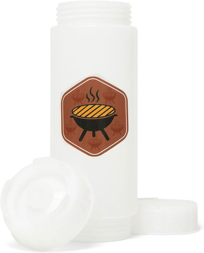 No‑Drip FIFO BBQ Sauce Squeeze Bottle – 18oz BPA-Free Refillable Dispenser with White Twist Cap for Mess-Free Pouring – Ideal for Barbecue, Glazes, Honey Mustard, Marinades, Teriyaki