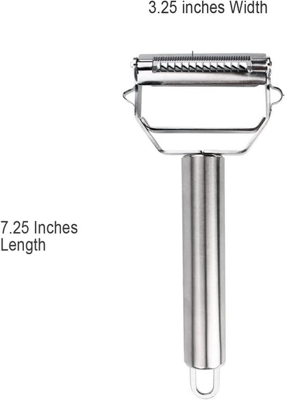 1 pcs cooler depot Vegetable Peeler, Julienne Vegetable Peeler, Stainless Steel Multifunctional peeler scraper,Shredder, Double-Sided Blade Potato Peelers for Carrot Cucumber Apple Veggie Fruit