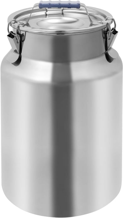 Sealed Rice Storage Container, 12L/3gal Stainless Steel Kitchen Food Storage Bin with Lids Locking Clamp, Airtight Canisters Container for Flour Rice Cereal Grain Coffee Bean (Red)