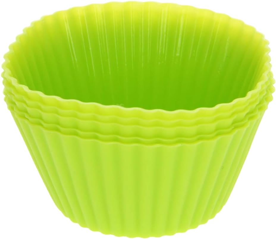 Utoolmart Silicone Cupcake Baking Cups,Reusable Silicone Baking Cups, Non-stick Cupcake Muffin Liners Cake Molds Set, Use As Lunch Box Dividers, 5 Pcs