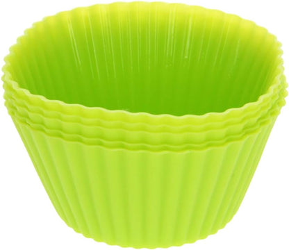 Utoolmart Silicone Cupcake Baking Cups,Reusable Silicone Baking Cups, Non-stick Cupcake Muffin Liners Cake Molds Set, Use As Lunch Box Dividers, 5 Pcs