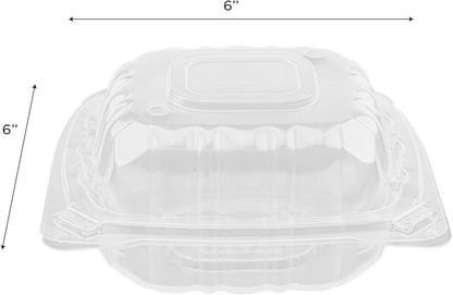 Karat FP-HC99PP-3CU 9"X 9" PP Hinged Containers 3 Compartment - (Case of 200)
