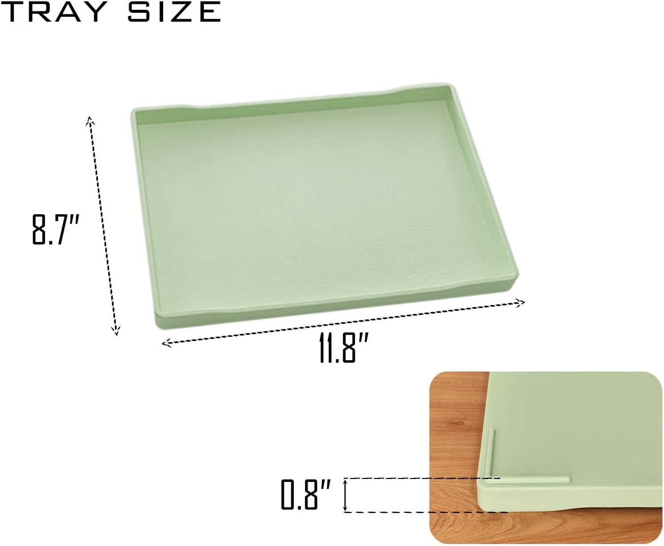 White Serving Tray (13.5 x 9.6 inch) for Serving Accessory, Elegant & Stackable Plastic Tray for Spa, Coffee, Drinks, Tea, Bar, Party, Seasoning, Perfume and Display Use.