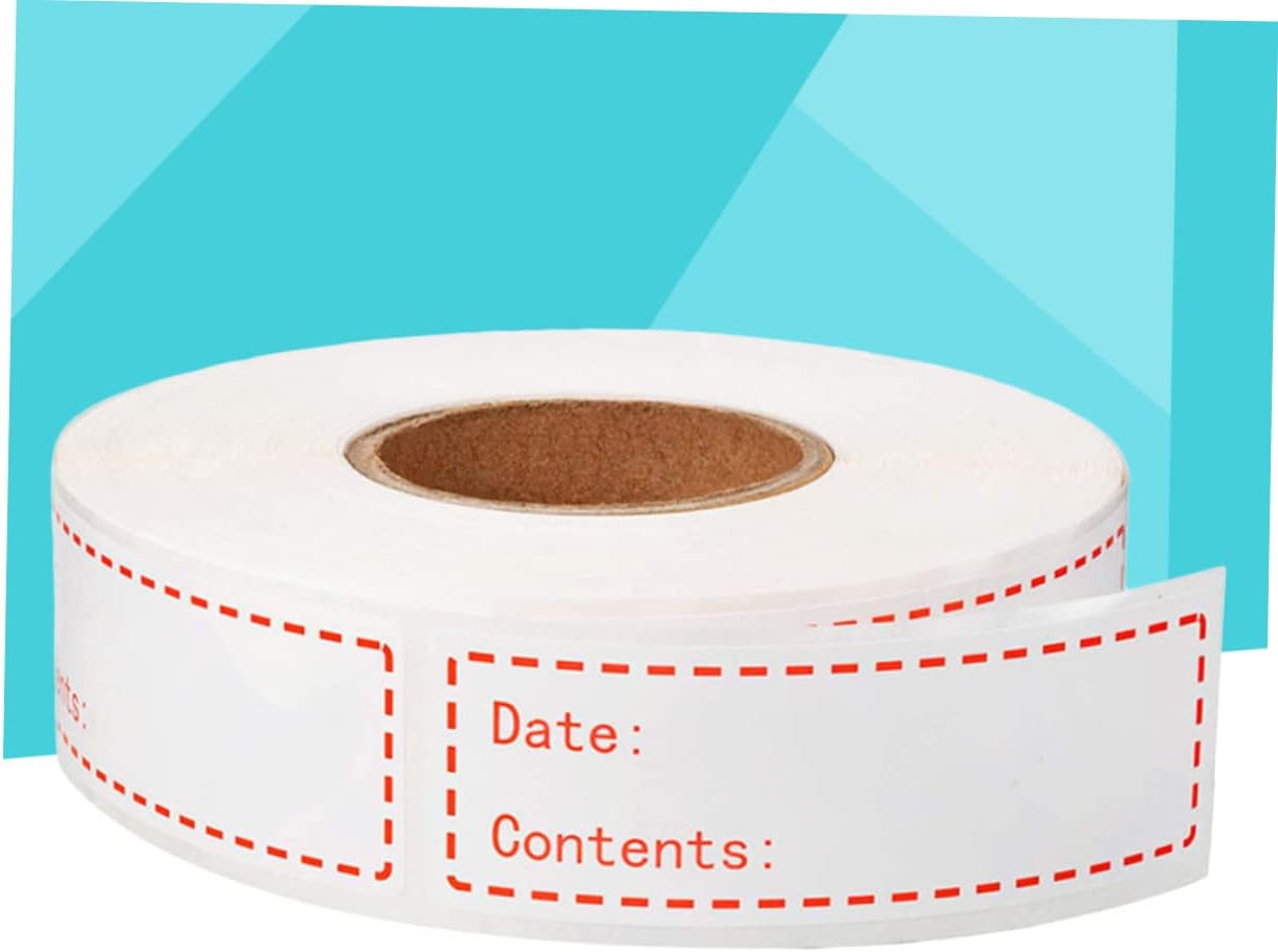Lurrose 2rolls Natural Food Stickers for Boys and Girls DIY English Record Date Labels for Containers Kitchen