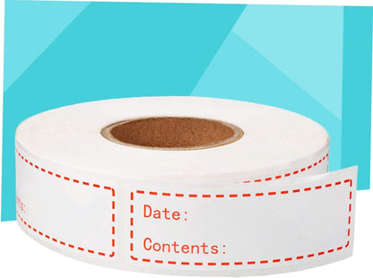 Lurrose 2rolls Natural Food Stickers for Boys and Girls DIY English Record Date Labels for Containers Kitchen