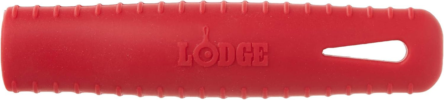 Lodge Silicone Hot Handle Holder - Dishwasher Safe Hot Handle Holder Designed for Lodge Carbon Steel Pan Products - Reusable Heat Protection Up to 500° - Black
