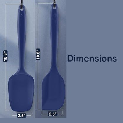 5-Pack Silicone Spatula Set – Heat-Resistant Baking, Cooking & Mixing Tools, Seamless Design, Non-Stick & Easy to Clean, Aqua Sky