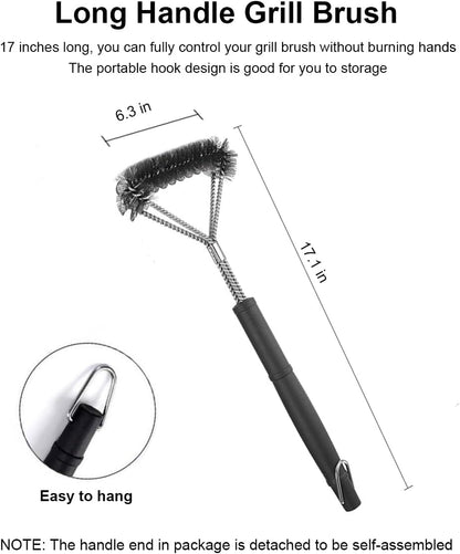 Grill Brush Grill Cleaning Kit, Grill Cleaner BBQ Grill Accessories Grill Rescue Brush Grill Brush Bristle Free, Grill Brush for Outdoor Grill BBQ Brush for Grill Cleaning (D23)