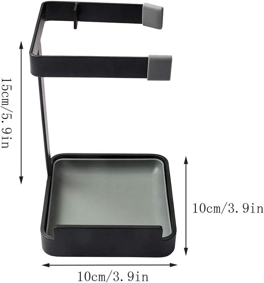 vocheer Pot Lid Holder, Stainless Steel Kitchen Organizer Rack Spoon Rest Rack Holder-Lid Stand for Utensils in Kitchen, Black