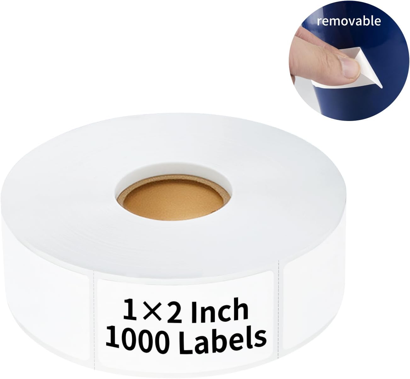 1000 Pcs Removable Freezer Labels with Perforation Line, 1x3 Inch Waterproof Oil Resistant Food Storage Stickers, No Residue Easy Peel Date Content Labels for Kitchen Containers, Jars, Restaurants