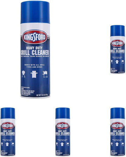 Kingsford Heavy Duty Foaming Grill Cleaner Spray, BBQ Degreaser for Charcoal & Gas Grills, Cuts Grease, Burnt-On Food & Grime, Easy Spray-On Foam for Grill Grates & Surfaces, Aerosol Can, 19 Oz