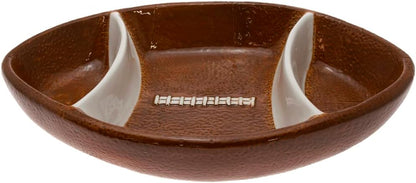 Boston International Chip and Dip Set, Super Bowl Football Party Ceramic Serving Bowls, 12 x 8-inches, Football Fever