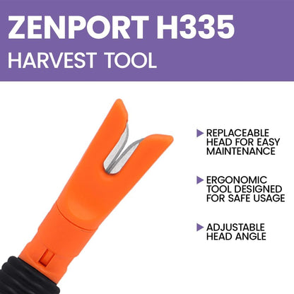 Zenport H335 Grape Razor Fork Harvest Tool with Replaceable Blade, 9.5-Inch, Orange
