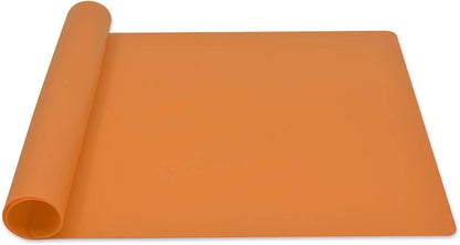 Silicone Placemats, Food-Grade Non-Slip Waterproof, Dining, Stain Resistant, Countertop Protector, Kitchen Counter Mat, Heat Resistant, Baking mat Dishwasher Safe (23.6"×15.7"-1pack, Black)